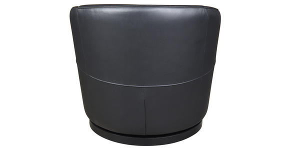 DESIGNSESSEL in Echtleder Schwarz - Schwarz, Design, Leder/Kunststoff (76/74/75cm) - Xora