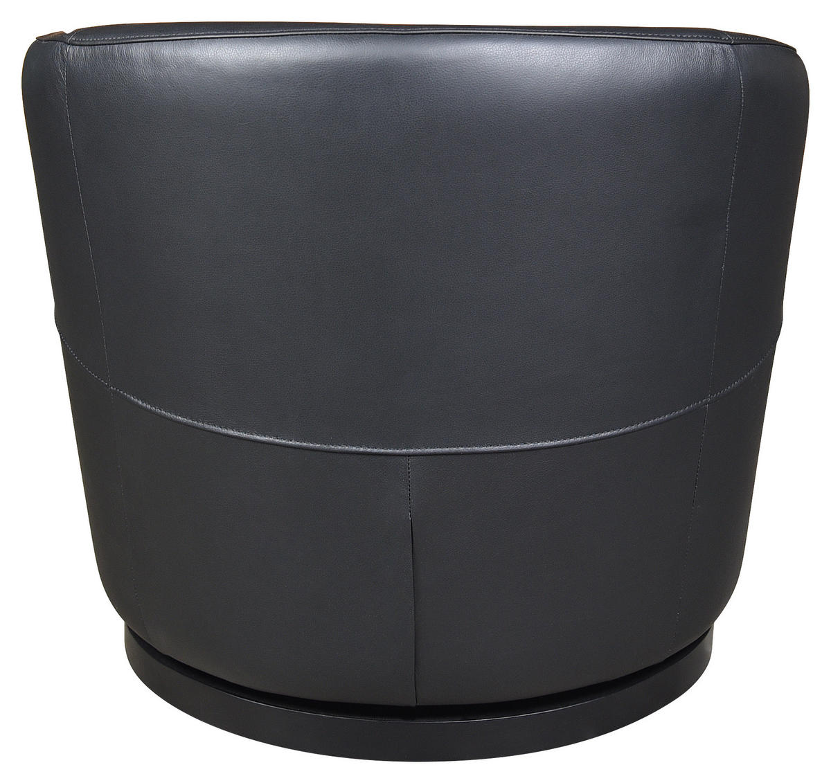 DESIGNSESSEL in Echtleder Schwarz  - Schwarz, Design, Leder/Kunststoff (76/74/75cm) - Xora