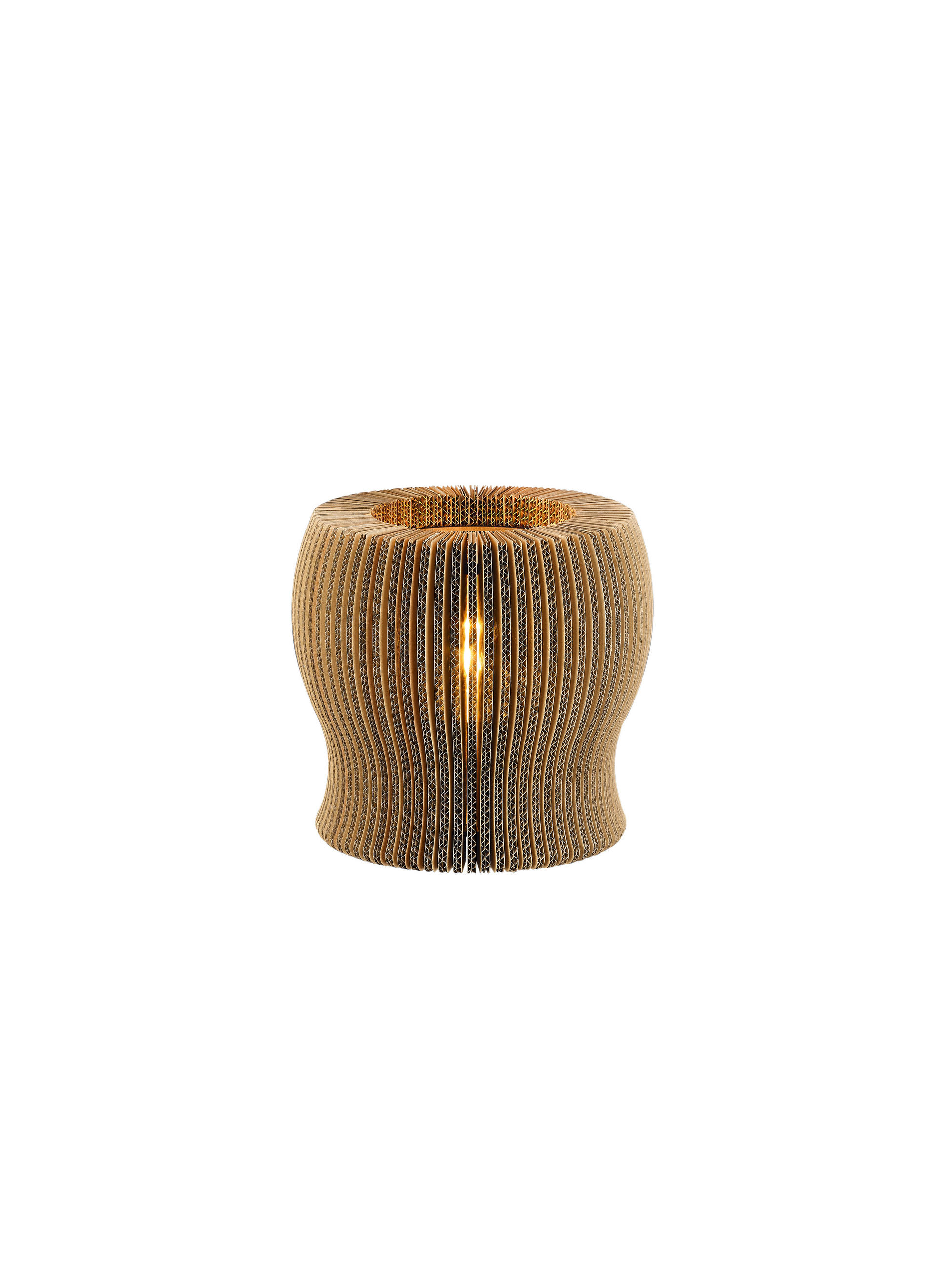 TISCHLEUCHTE ø 28/25 cm   - Naturfarben, MODERN, Wellpappe (ø 28/25cm) - Hell
