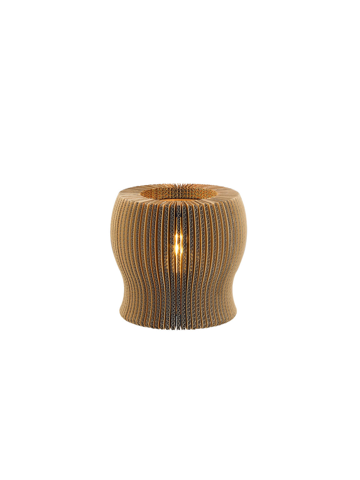 TISCHLEUCHTE ø 28/25 cm   - Naturfarben, MODERN, Wellpappe (ø 28/25cm) - Hell