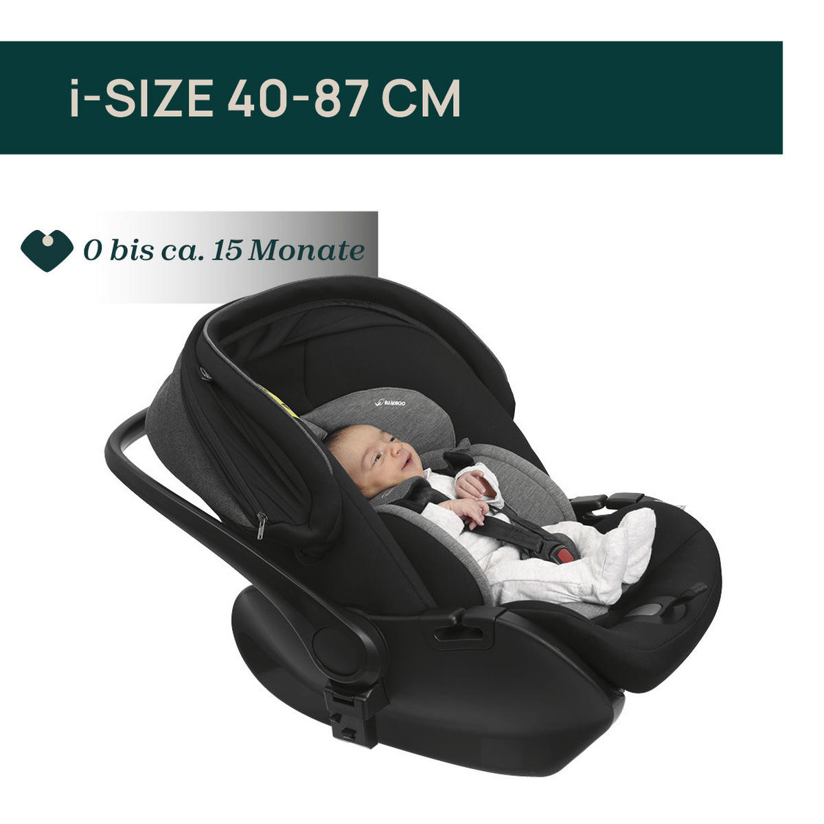 KINDERAUTOSITZ First Seat Recline I-Size   - Dunkelgrau/Hellgrau, Basics, Textil (44/58/60/65cm) - Chicco
