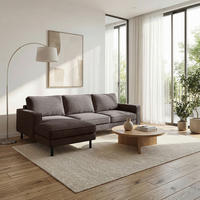 KUTNA GARNITURA tekstil  taupe   - crna/taupe, Design, tekstil/metal (166/238cm) - Livetastic