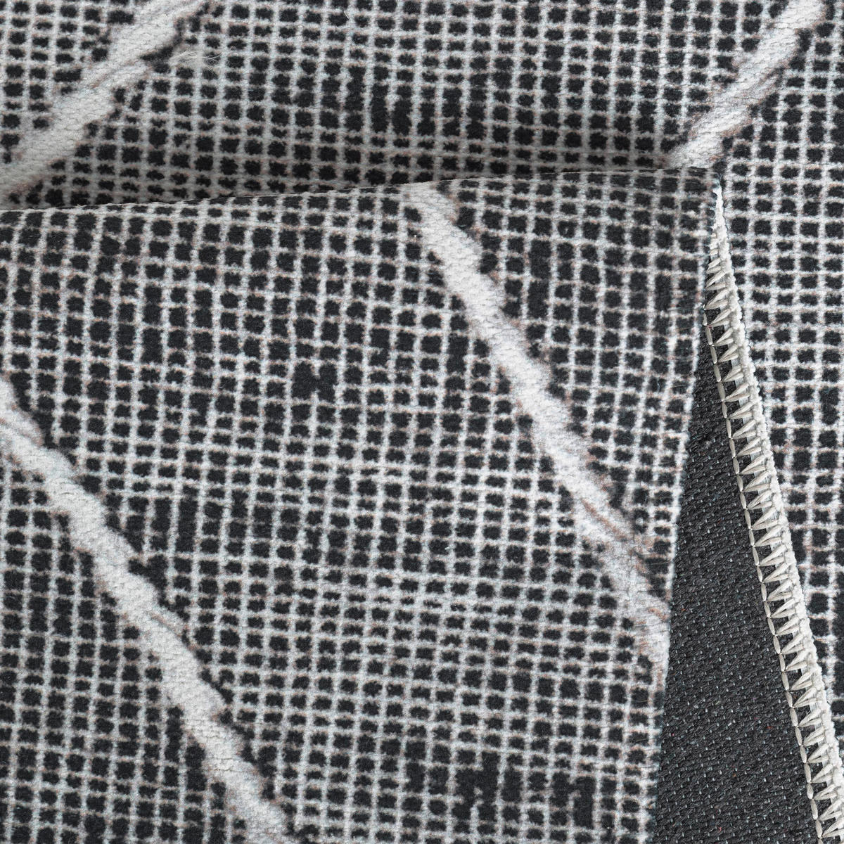 VÄVD MATTA 120/170 cm Efe  - grå/antracit, Natur, textil/naturmaterial (120/170cm)