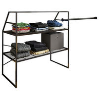 DACHSCHRÄGENREGAL 100/100/50 cm  in Schwarz  - Schwarz, Design, Metall (100/100/50cm) - MID.YOU