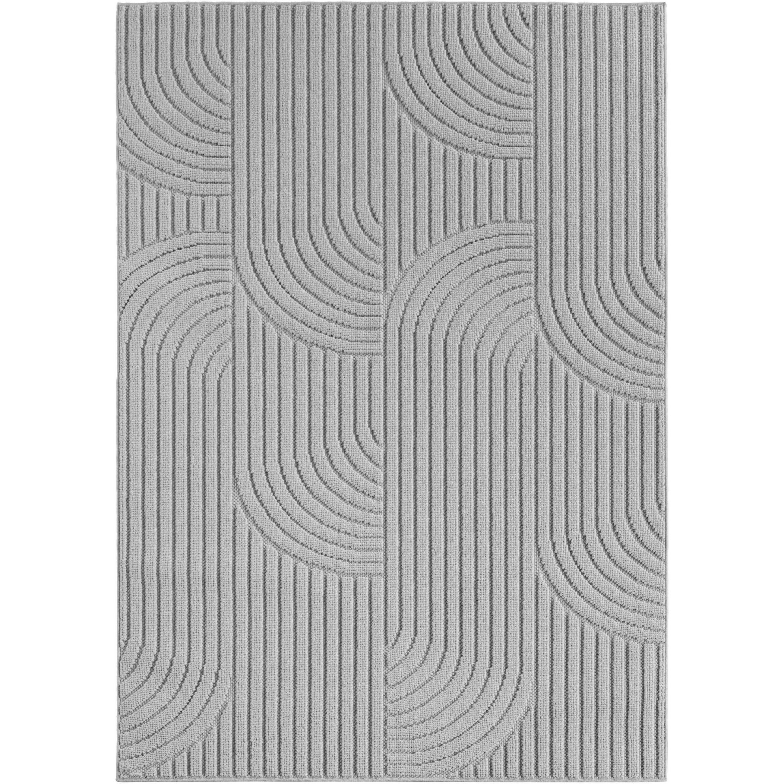 FLACHWEBETEPPICH 200/290 cm HELIX Silberfarben  - Silberfarben, Basics, Kunststoff/Textil (200/290cm) - Novel