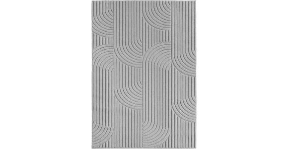 FLACHWEBETEPPICH 60/110 cm HELIX Silberfarben  - Silberfarben, Basics, Kunststoff/Textil (60/110cm) - Novel