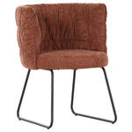 STUHL  Stoffauswahl Flachgewebe  - Rostfarben/Schwarz, Basics, Textil/Metall (62/80/62cm) - Carryhome