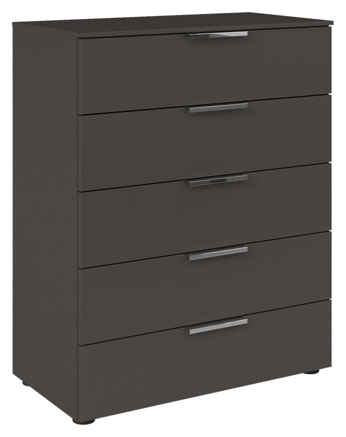 KOMMODE 80/100/42 cm Graphitfarben, Chromfarben  - Chromfarben/Graphitfarben, Modern, Holzwerkstoff/Kunststoff (80/100/42cm) - Rauch Möbel