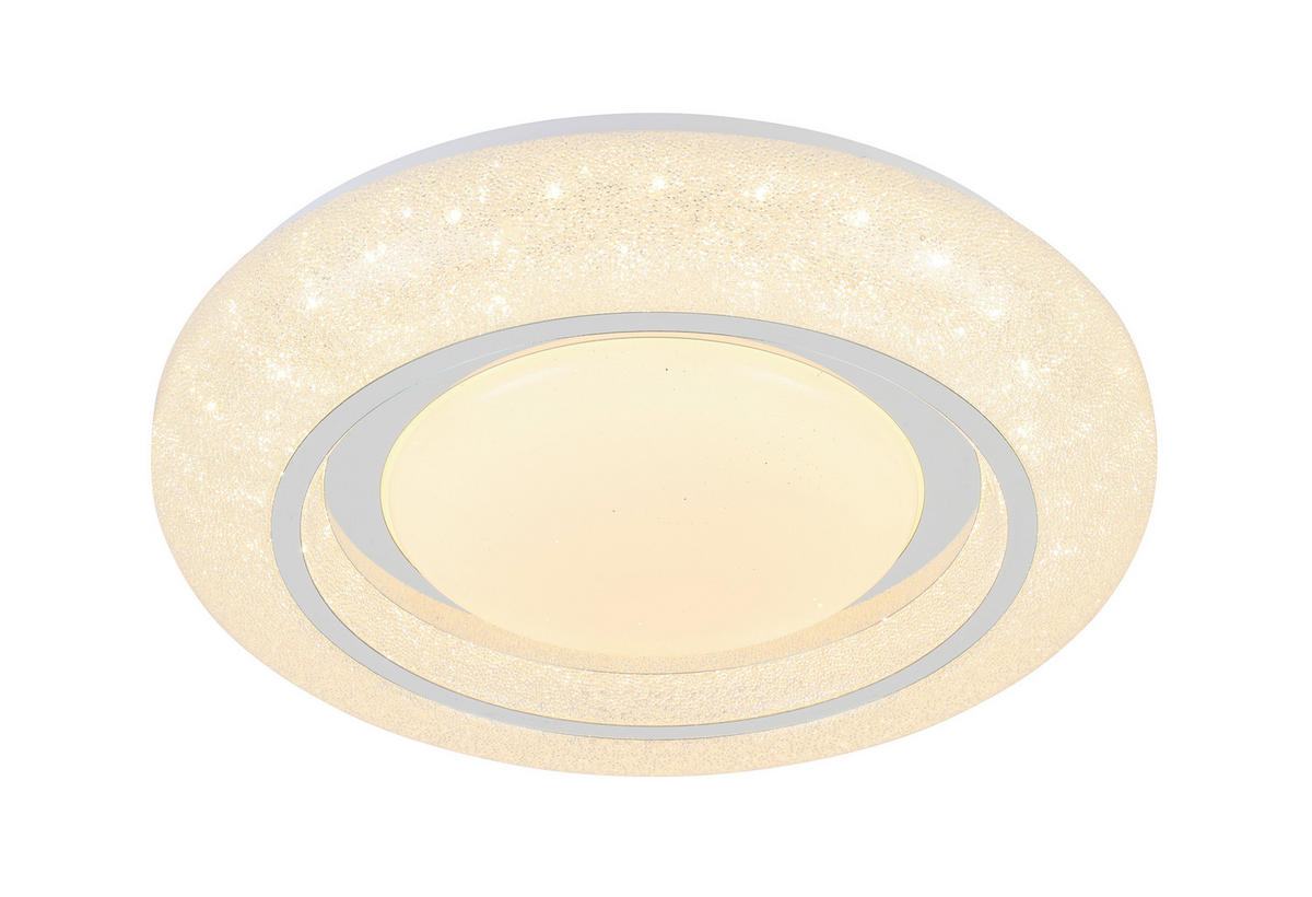 LED-DECKENLEUCHTE 38/7 cm    - Chromfarben/Weiß, Trend, Kunststoff/Metall (38/7cm) - Novel