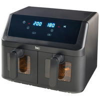 HEIßLUFTFRITTEUSE 4.5+4.5 l  - Schwarz, Basics, Kunststoff/Metall (39/38,5/30,5cm) - Homeware Profession.