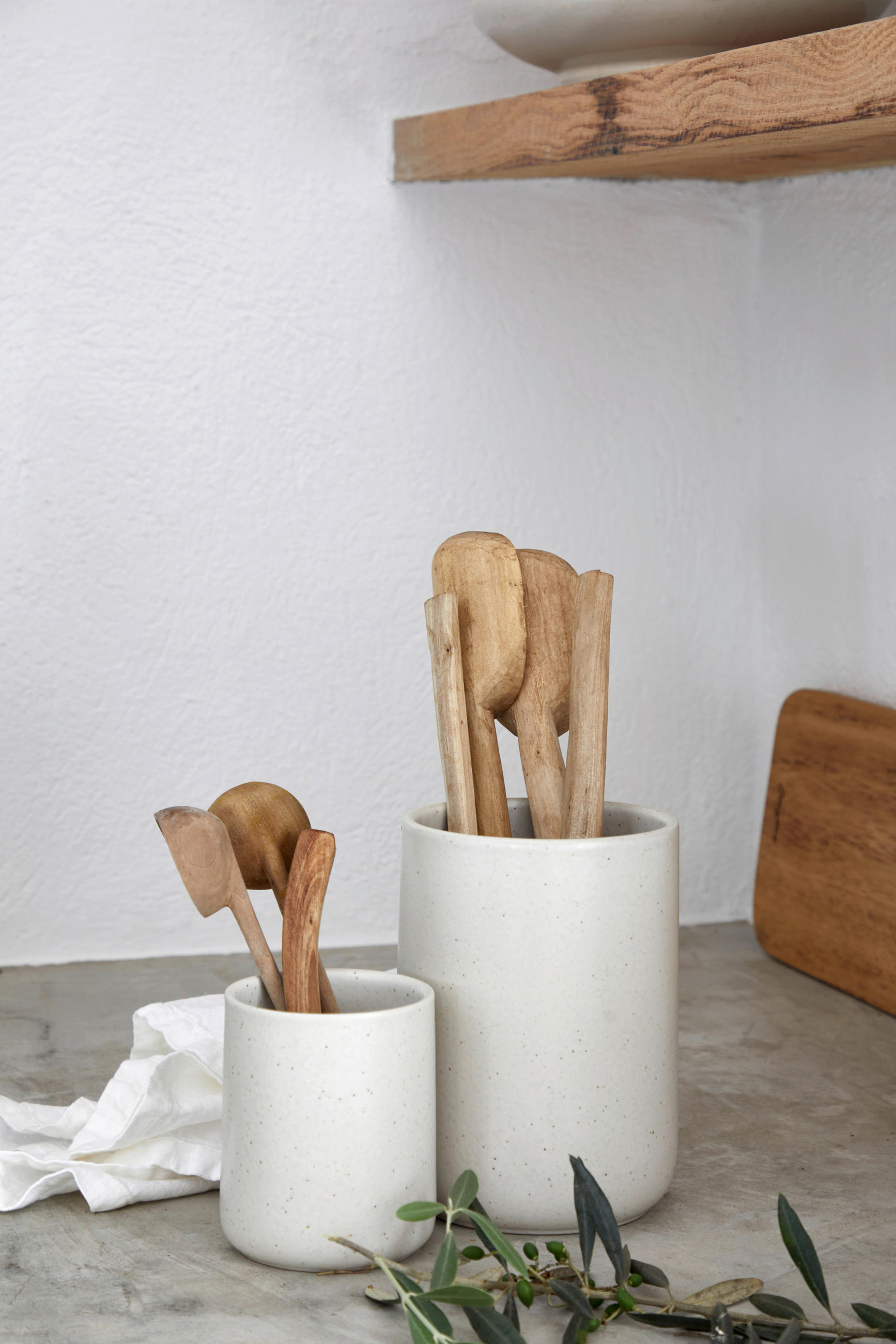UTENSILIENHALTER - Creme, Basics, Keramik (14/19cm) - Costa Nova