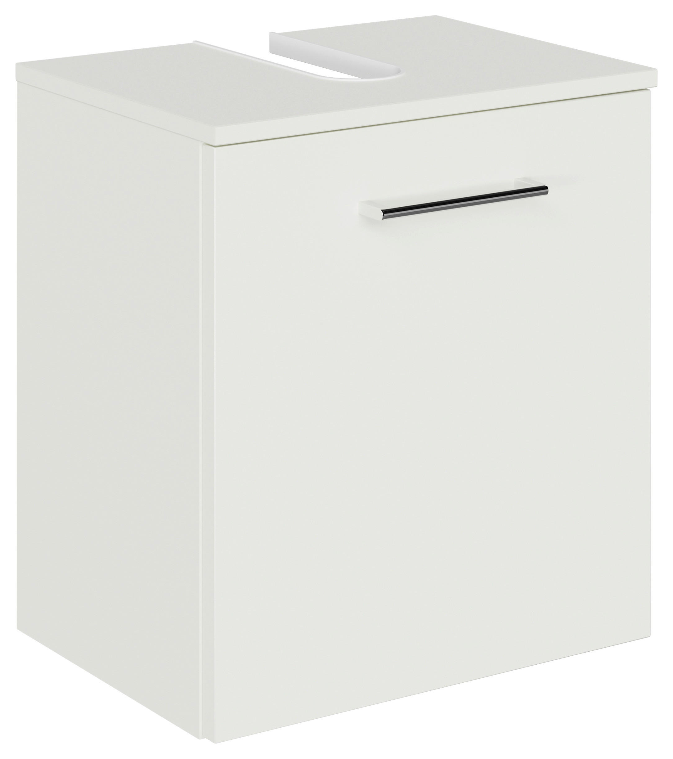 WASCHBECKENUNTERSCHRANK 45/49,8/33,3 cm  - Chromfarben/Weiß, KONVENTIONELL, Holzwerkstoff/Metall (45/49,8/33,3cm) - Sadena