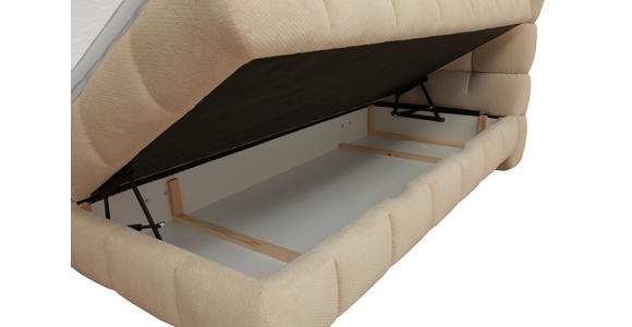 BOXBETT 180/200 cm  in Beige  - Beige/Schwarz, Trend, Textil/Metall (180/200cm) - Esposa