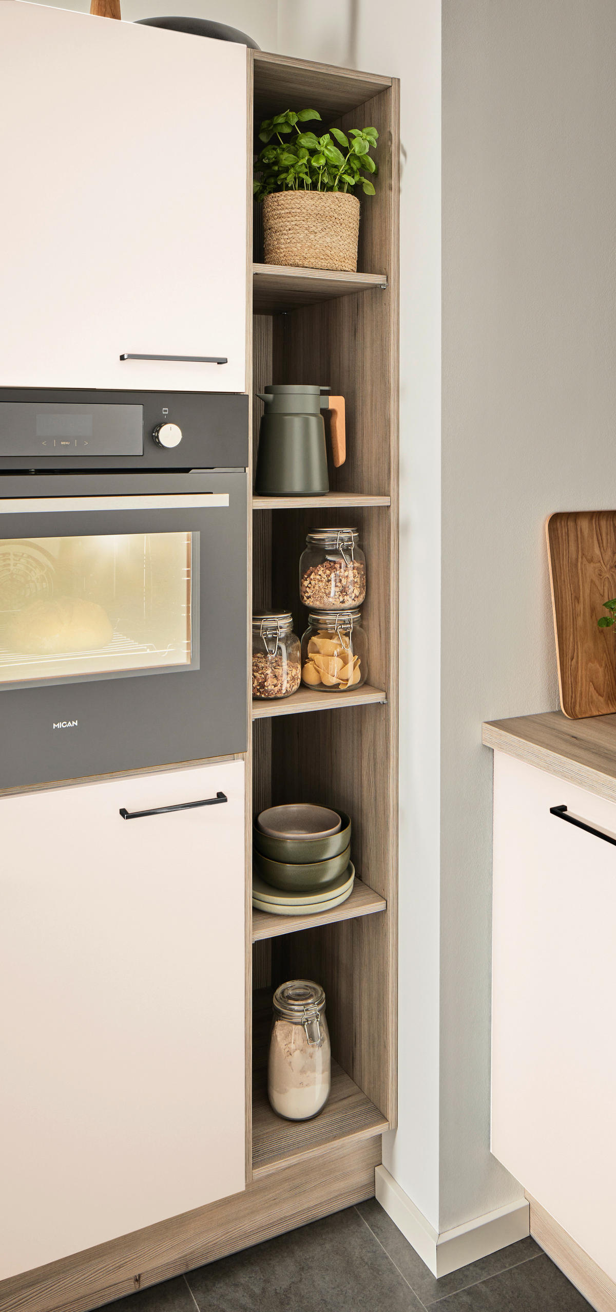 ECKKÜCHE  in Hellbraun, Magnolie  - Hellbraun/Magnolie, Design, Holzwerkstoff/Metall (192/280/150cm) - Xora