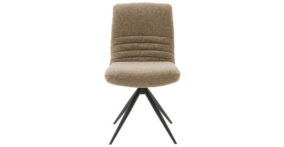 STUHL  Lederauswahl, Stoffauswahl, Typenauswahl, Gestellauswahl, Sitzfläche 180° drehbar Flachgewebe  - Rostfarben/Cognac, Design, Textil/Metall (50/93/69cm) - Dieter Knoll