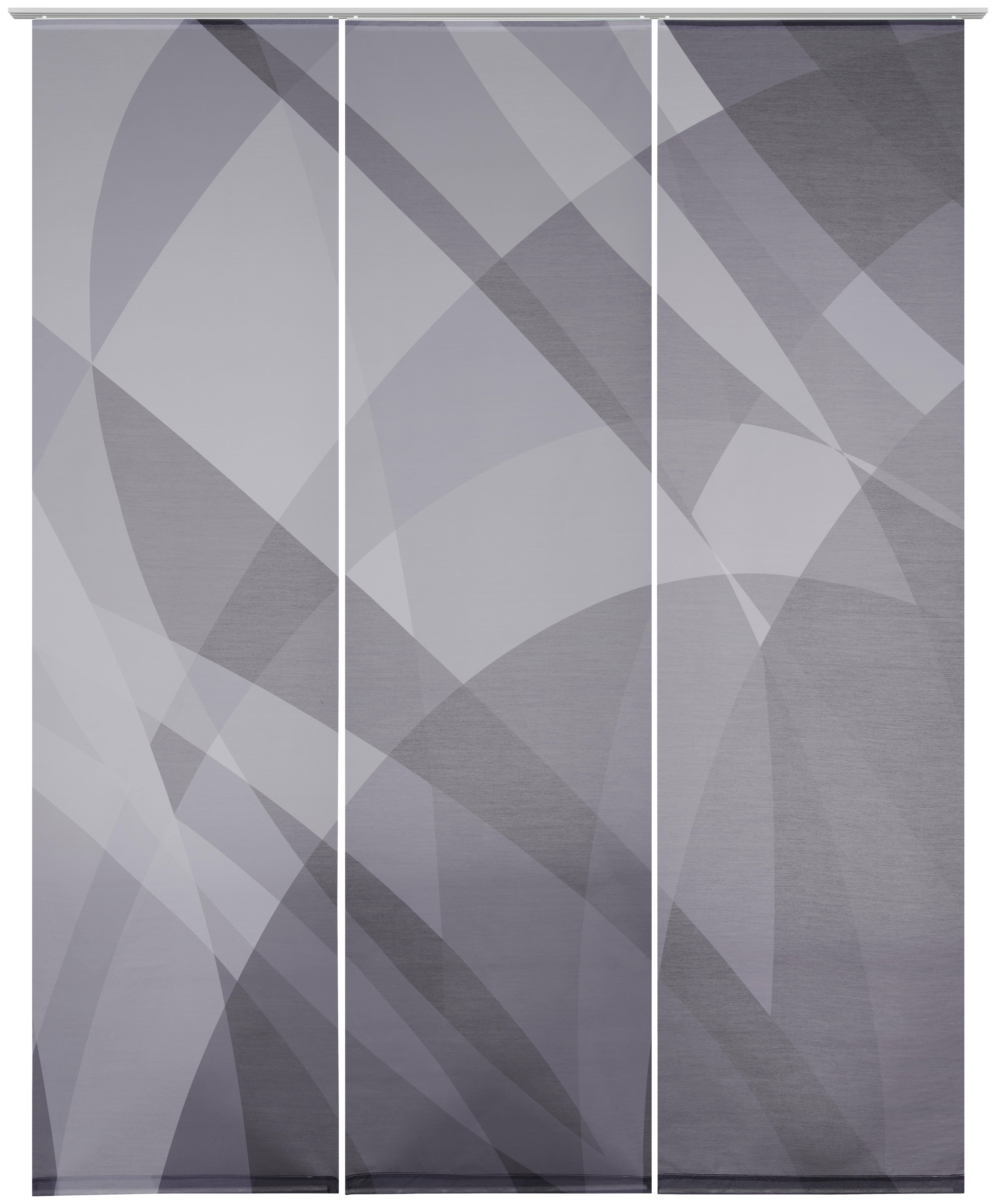 PANELGARDIN  - silver/antracit, Design, textil (60/245cm) - Novel