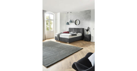 BOXSPRINGBETT 160/200 cm  in Grau  - Chromfarben/Grau, KONVENTIONELL, Textil (160/200cm) - Dieter Knoll