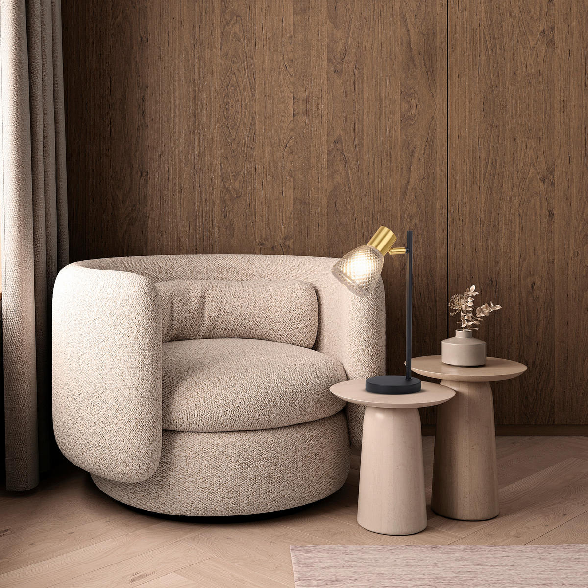 TISCHLEUCHTE 12/35,5 cm   - Schwarz, LIFESTYLE, Glas/Metall (12/35,5cm) - Näve