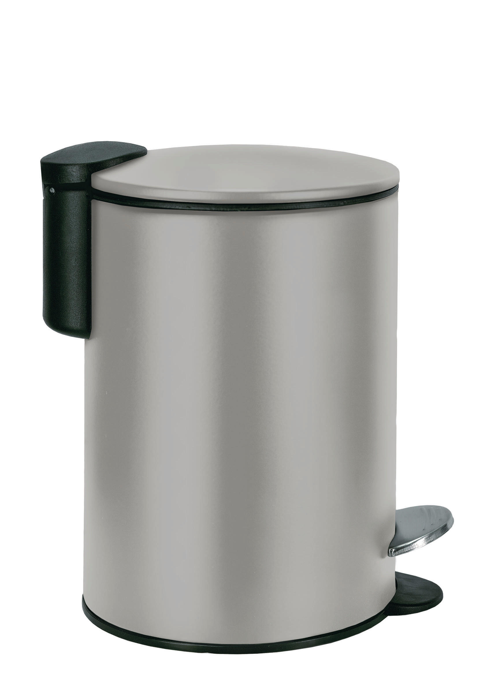 KOSMETIKEIMER SILENCE 3 L  - Platinfarben/Schwarz, Basics, Kunststoff/Metall (17/23,6cm) - Kleine Wolke