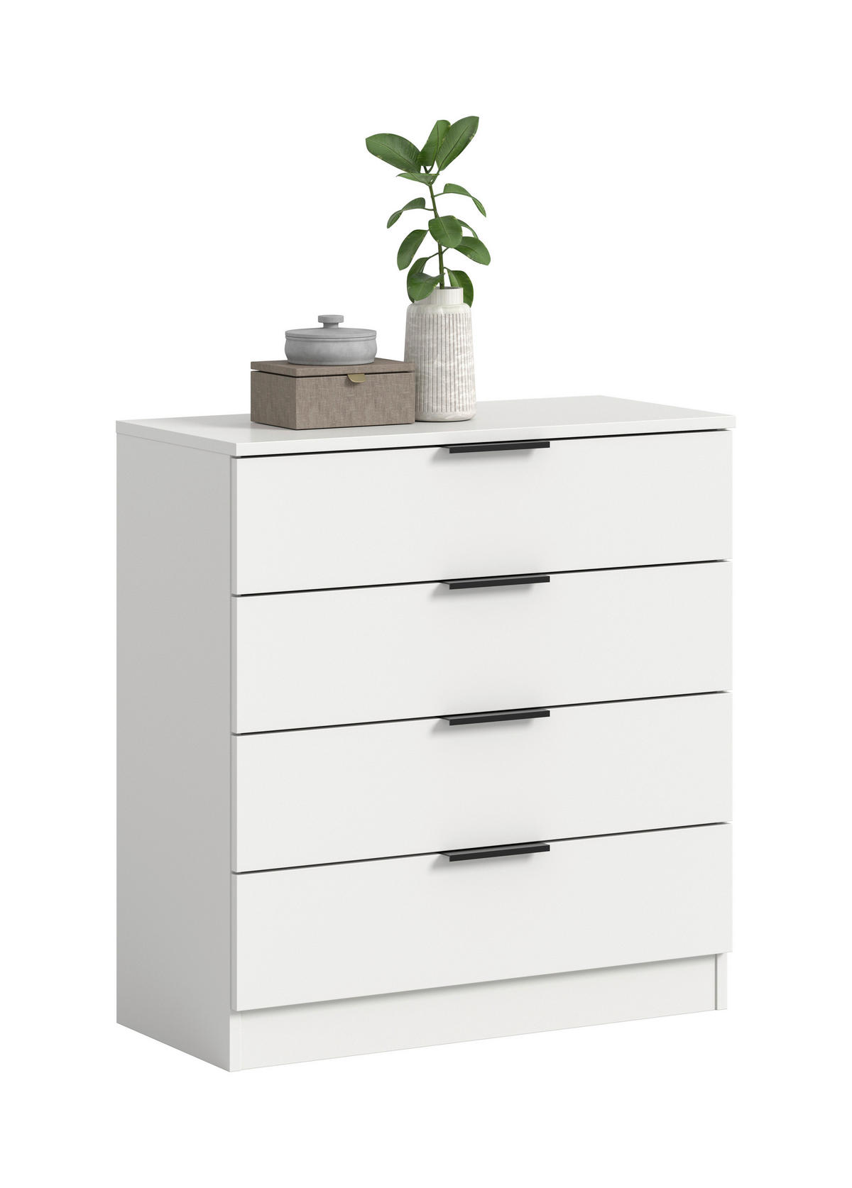 KOMMODE  in 74/80/35 cm  - Schwarz/Weiß, Design, Holzwerkstoff/Kunststoff (74/80/35cm) - Livetastic