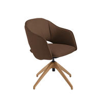 ARMLEHNSTUHL  in Echtleder naturbelassen  - Wildeiche/Braun, Design, Leder/Holz (63/74-90/57-73cm) - Koinor