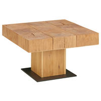 KONFERENČNÍ STOLEK, barvy dubu, dřevo, 75/75/43 cm - barvy dubu, Natur, dřevo (75/75/43cm) - Linea Natura