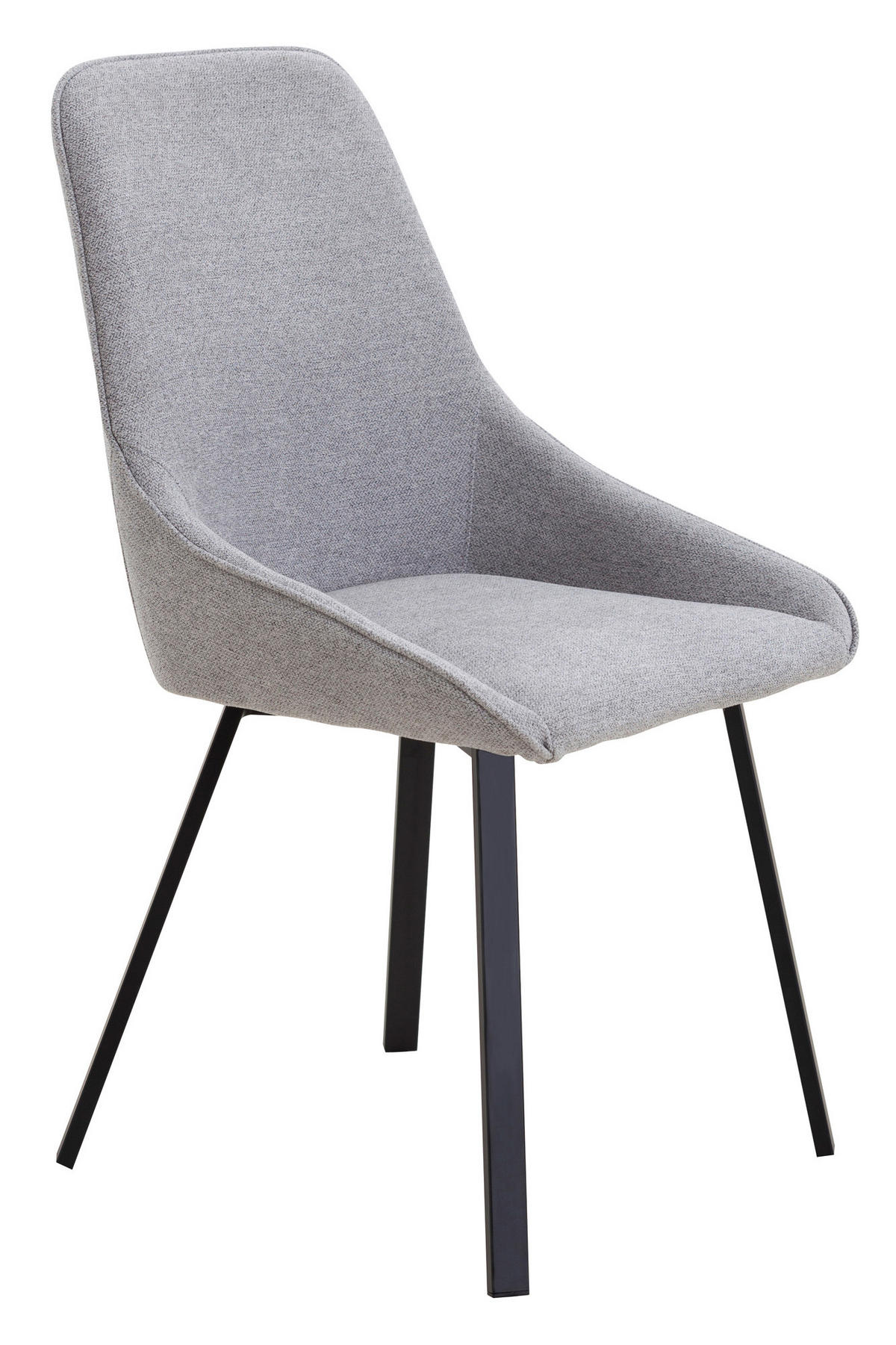 SADA STOLIČIEK 2 kus - čierna/sivá, Modern, kov/textil (51/87/47cm) - Livetastic