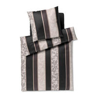 BETTWÄSCHE 2-teilig JOOP! PAISLEY STRIPES Jersey 155/220 cm  - Schwarz, Basics, Textil (155/220cm) - Joop!