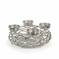 ADVENTSKRANZ  - Silberfarben, Basics, Metall (37/15cm)