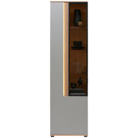 VITRINE 60,6/213,1/42 cm Hellgrau  60,6/213,1/42 cm  - Hellgrau, Design, Glas/Holzwerkstoff (60,6/213,1/42cm) - Dieter Knoll