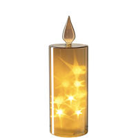 DEKO. SVIJEĆA S LED ŽARULJOM  zlatne boje  - zlatne boje, Lifestyle, metal/plastika (9,00/27,00/9,00cm) - Leonardo