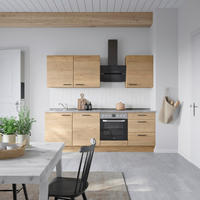 KÜCHENLEERBLOCK Structura 240 cm  in Eichefarben, Schieferfarben  - Schieferfarben/Eichefarben, MODERN, Holzwerkstoff/Metall (240cm) - Nobilia
