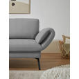 ECKSOFA  in Flachgewebe Hellgrau Armteilverstellung, Relaxfunktion, Drehsitzfunktion  175-224/255-365 cm  - Hellgrau/Schwarz, Design, Textil/Metall (175-224/255-365cm) - Dieter Knoll