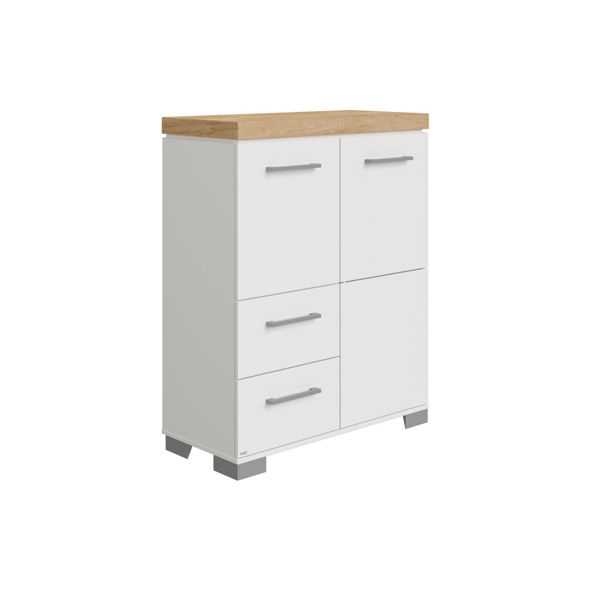 HIGHBOARD KIRA  in 90,9/111,8/39,6 cm  - Weiss/Eichefarben, Design, Holzwerkstoff/Kunststoff (90,9/111,8/39,6cm) - Paidi