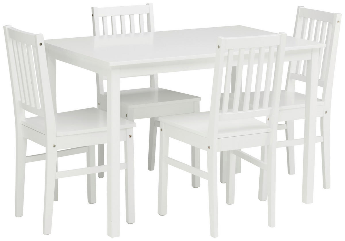 TISCHGRUPPE Weiß  - Weiß, MODERN, Holz (110/75/70cm) - MID.YOU