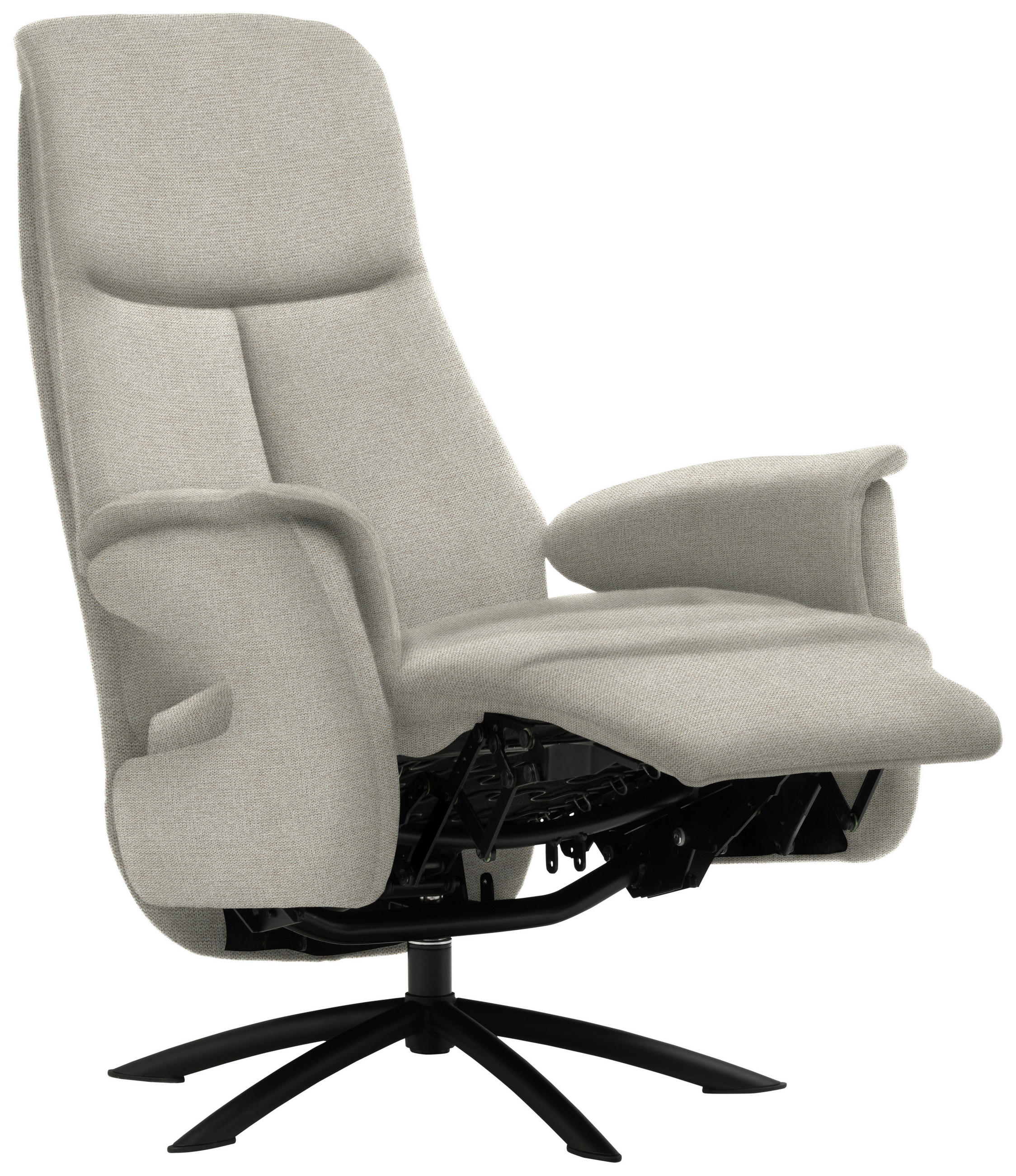 RELAXFÅTÖLJ i textil beige  - beige/svart, Design, metall/textil (73/108/86cm) - Livetastic