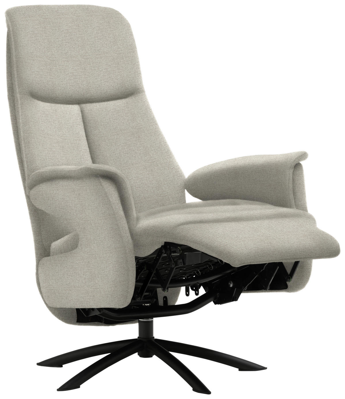RELAXSESSEL in Textil Beige  - Beige/Schwarz, Design, Textil/Metall (73/108/86cm) - Welnova