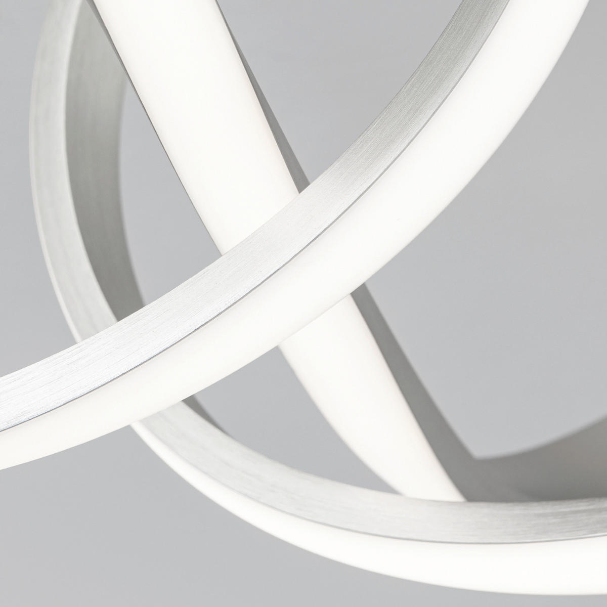 LED-DECKENLEUCHTE Circus 61/25/27 cm   - Silberfarben, Design, Kunststoff/Metall (61/25/27cm)