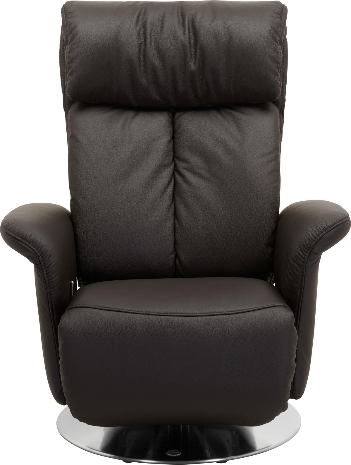 RELAXSESSEL in Leder Braun  - Edelstahlfarben/Braun, Design, Leder (82/107/88cm) - Himolla