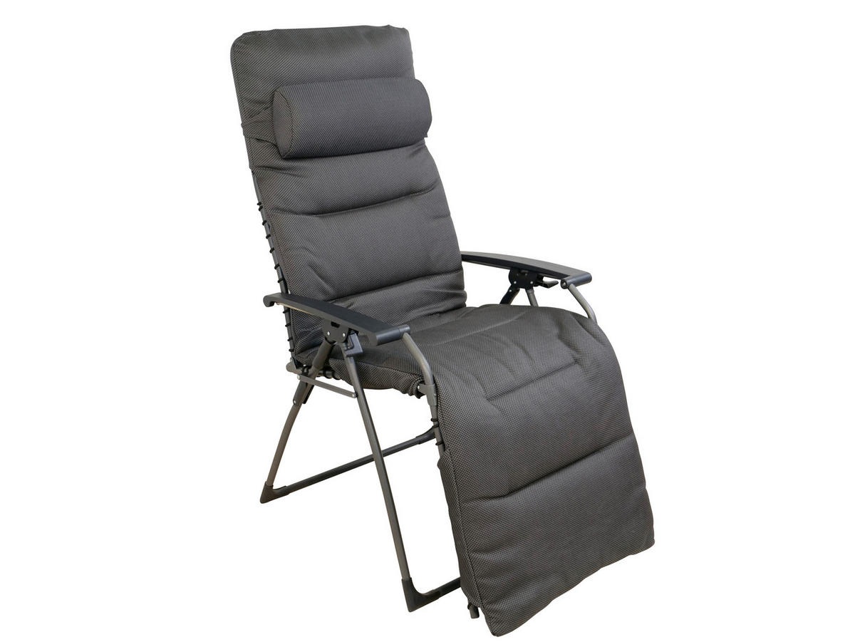 GARTEN-RELAXSESSEL 80/130/70 cm  - Anthrazit, KONVENTIONELL, Kunststoff/Textil (80/130/70cm)