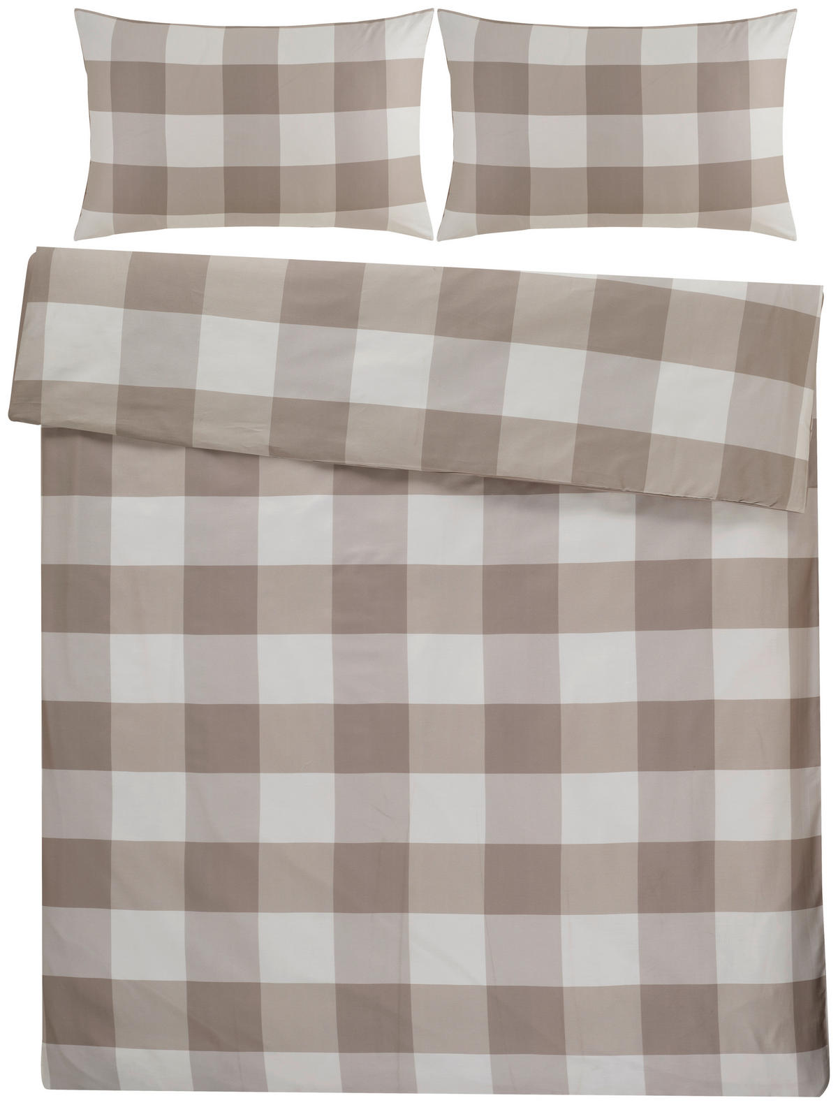 BETTWÄSCHESET Satin 200/210 cm  65 cm/100 cm  - Cappuccino, Basics, Textil (200/210cm) - Ambiente