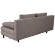 SCHLAFSOFA Lia in Webstoff Mokka  - Schwarz/Mokka, Design, Textil/Metall (197/84/92,5cm) - Hom`in