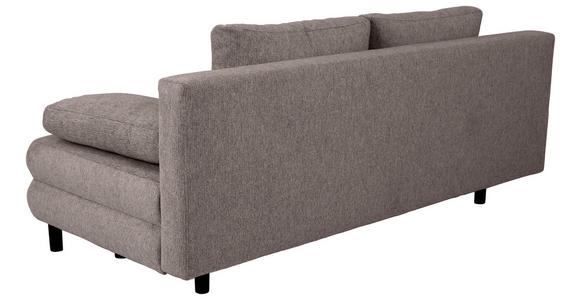 SCHLAFSOFA Lia in Webstoff Mokka  - Schwarz/Mokka, Design, Textil/Metall (197/84/92,5cm) - Hom`in