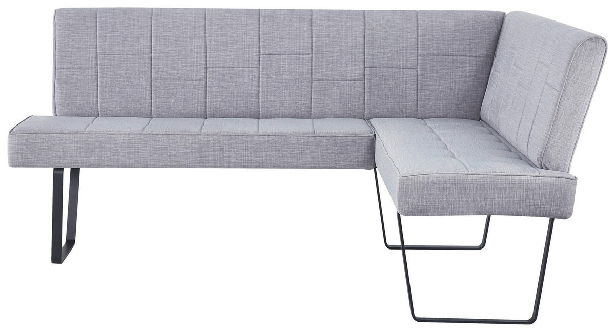 ECKBANK 190/150 cm  in Hellbraun  - Hellbraun/Schwarz, KONVENTIONELL, Textil/Metall (190/150cm) - MID.YOU