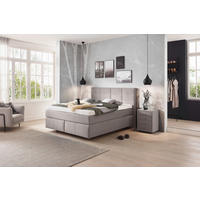 POSTELJA BOXSPRING 180 cm   x 200 cm  , tekstil naravne barve  - črna/naravne barve, Konvencionalno, umetna masa/tekstil (180/200cm) - Dieter Knoll