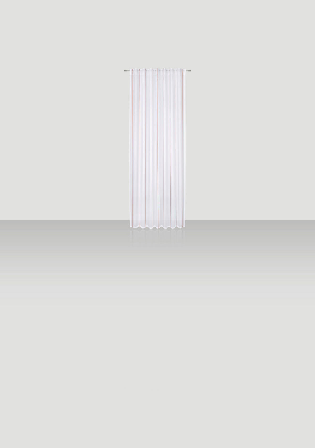 FERTIGVORHANG transparent  - Kupferfarben, Design, Textil (140/255cm) - Novel