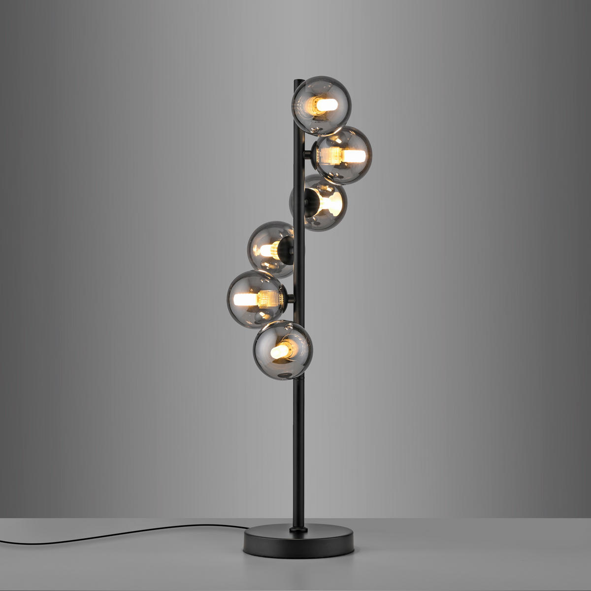 LED-TISCHLEUCHTE SW DUBAI 19/19/64 cm   - Schwarz, Design, Glas/Kunststoff (19/19/64cm) - Schöner Wohnen