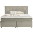 BOXSPRINGBETT 160/200 cm  in Creme  - Creme/Schwarz, Design, Holzwerkstoff/Kunststoff (160/200cm) - Xora