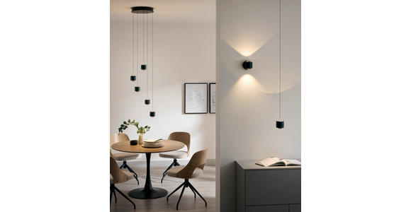 LED-HÄNGELEUCHTE 34/170 cm  - Schwarz, Design, Kunststoff/Metall (34/170cm) - Novel