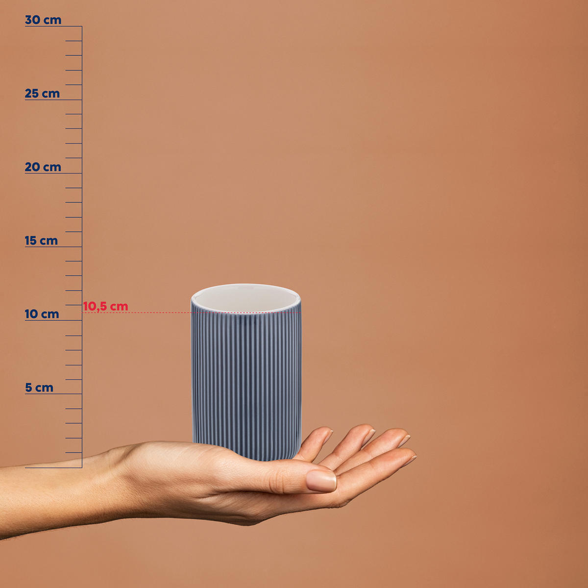 ZAHNPUTZBECHER Keramik  - Basics, Keramik (7,5/10,5cm) - Kela